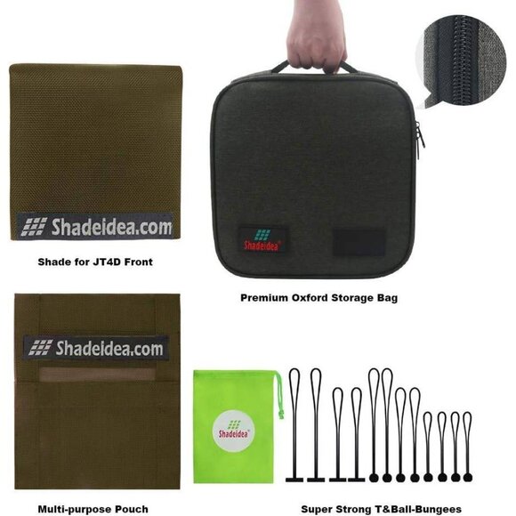 Shadeidea Front Sun Shade for Jeep Gladiator JT (2018–2023) – Tank‎ Green - Picture 6 of 8